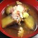アジのすり身とナスのお汁