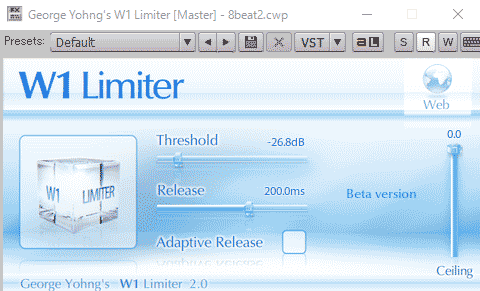 W1 Limiterコンソール画面