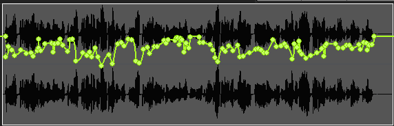 SONAR トラック表示部　ボリュームエンベロープ