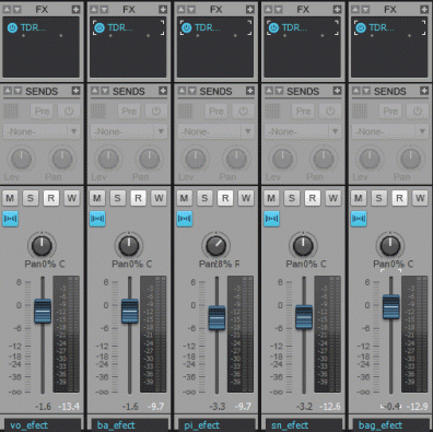 SONAR　コンソールビュー　バスにTDR Feedback Compressor 2をかける