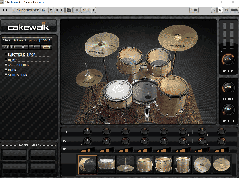 SI-Drum Kit 画面