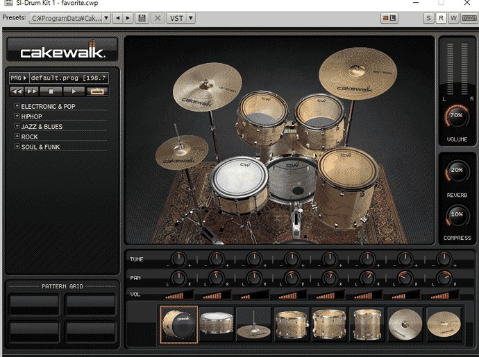 SI Drum-kit　画面