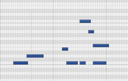 sonar画面　ピアノロール　バスドラトラック