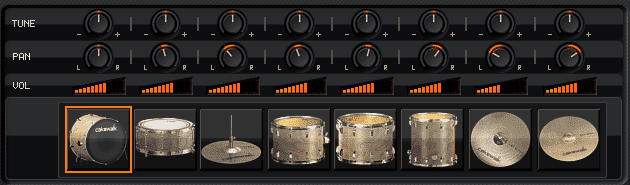 SI-Drum Kit　コントロールパネル