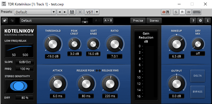 TDR Kotelnikov　設定