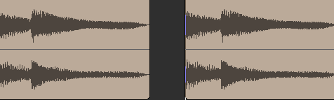 オーディオクリップの無音部分を切る