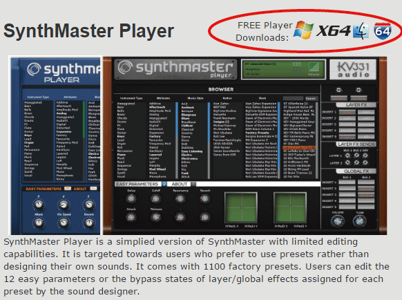 Synth Master Player Free ダウンロード場所