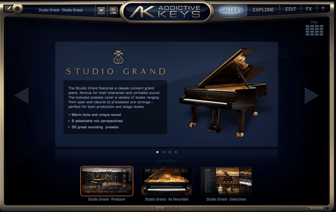 Addictive Keys　画面　Studio Grand