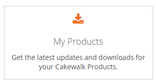 Cakewalk My account My Productsページ