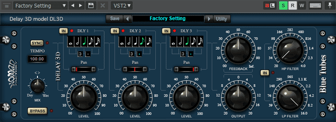 BT Tempo Delay DL3D-3 画面