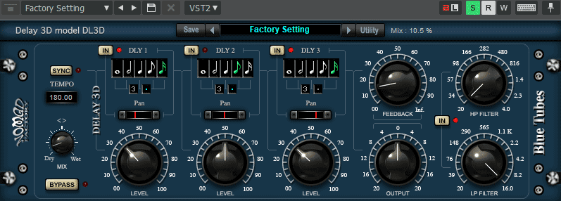 BT Tempo Delay DL3D-3 画面　パターン2