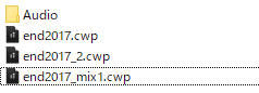 ミキシング用にcwpファイルのコピーを取る