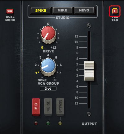 NLS Channeでlは「VCA TAB」からVCA Groups Consoleを開く