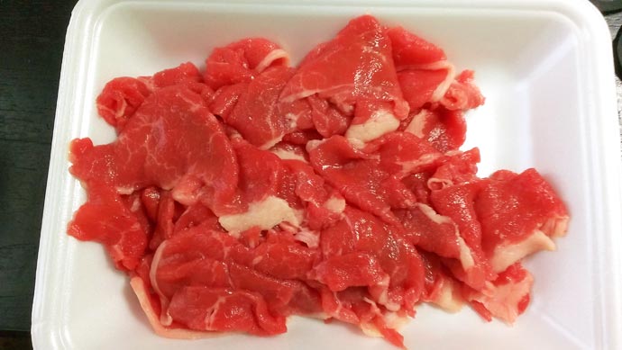 肉豆腐の材料-牛肉